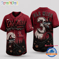 Ole Miss Rebels 2026 NCAA Spooky Mascot Halloween Personalized Baseball Jersey Shirt