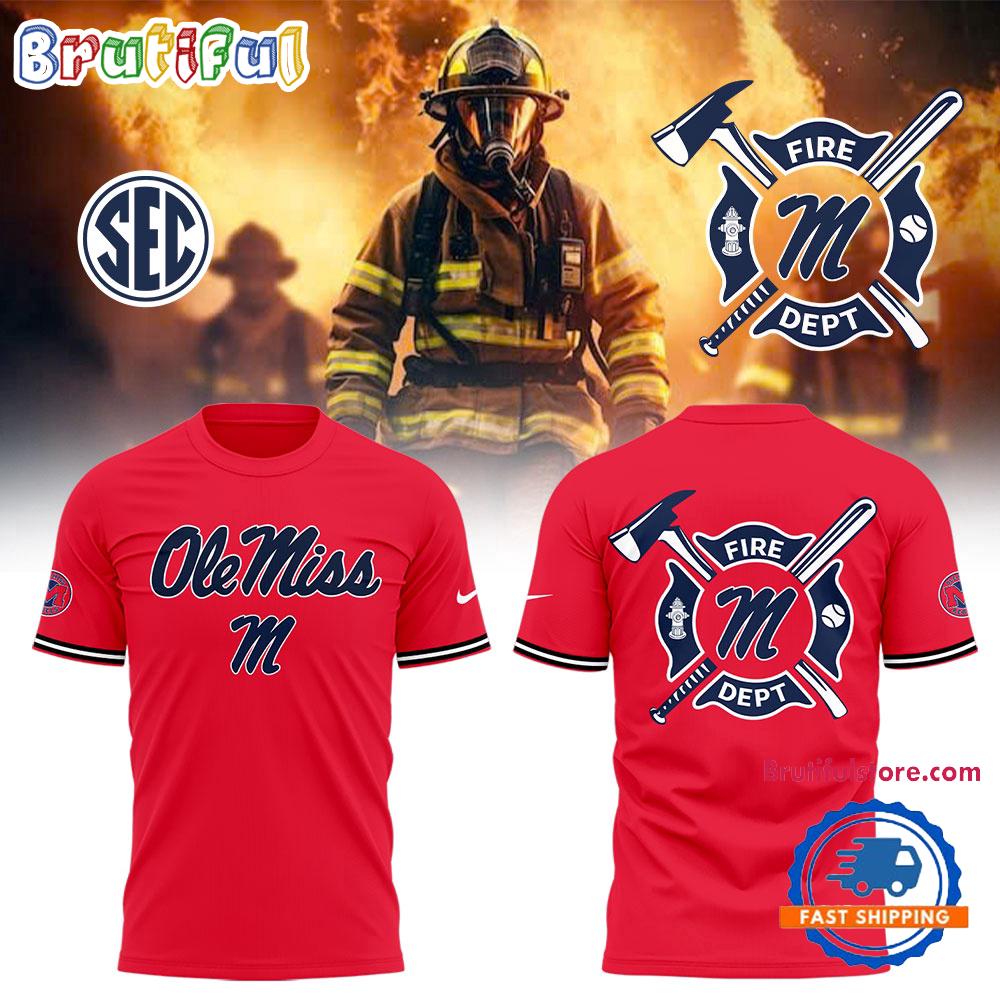 Ole Miss Rebels Baseball x Firefighter Appreciation Night 3D Print Hoodie T-Shirt