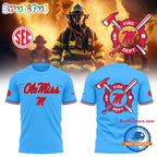 Ole Miss Rebels Baseball x Firefighter Appreciation Night Hoodie T-Shirt