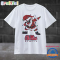 Ole Miss Rebels Dabbing Santa Claus Ugly Christmas Light T Shirt