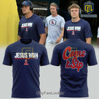Ole Miss Rebels Jesus Won Blue Hoodie