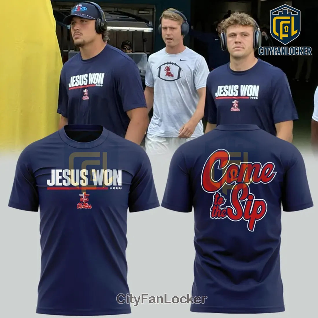 Ole Miss Rebels Jesus Won Blue Hoodie