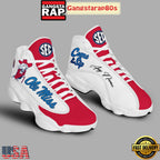 Ole Miss Rebels Ready For SEC Championship 2024 Custom Name Air Jordan 13 Shoes Running Sneakers