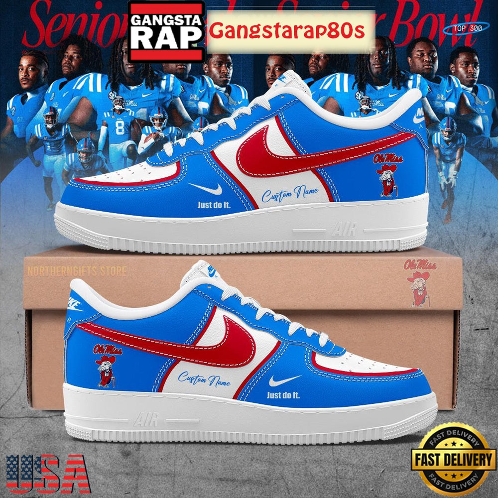 Ole Miss Rebels Welcome The New Season 2025 Custom Air Force 1 Shoes Running Sneakers