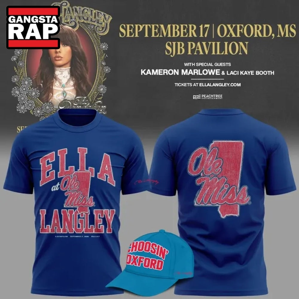 Ole Miss Rebels x Ella Langley The Dandelion Tour 2026 New Design T Shirt