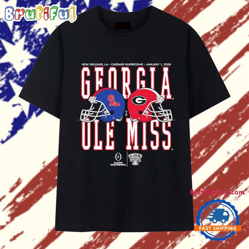 Ole Miss vs Georgia 2026 Allstate Sugar Bowl Helmet Matchup T Shirt