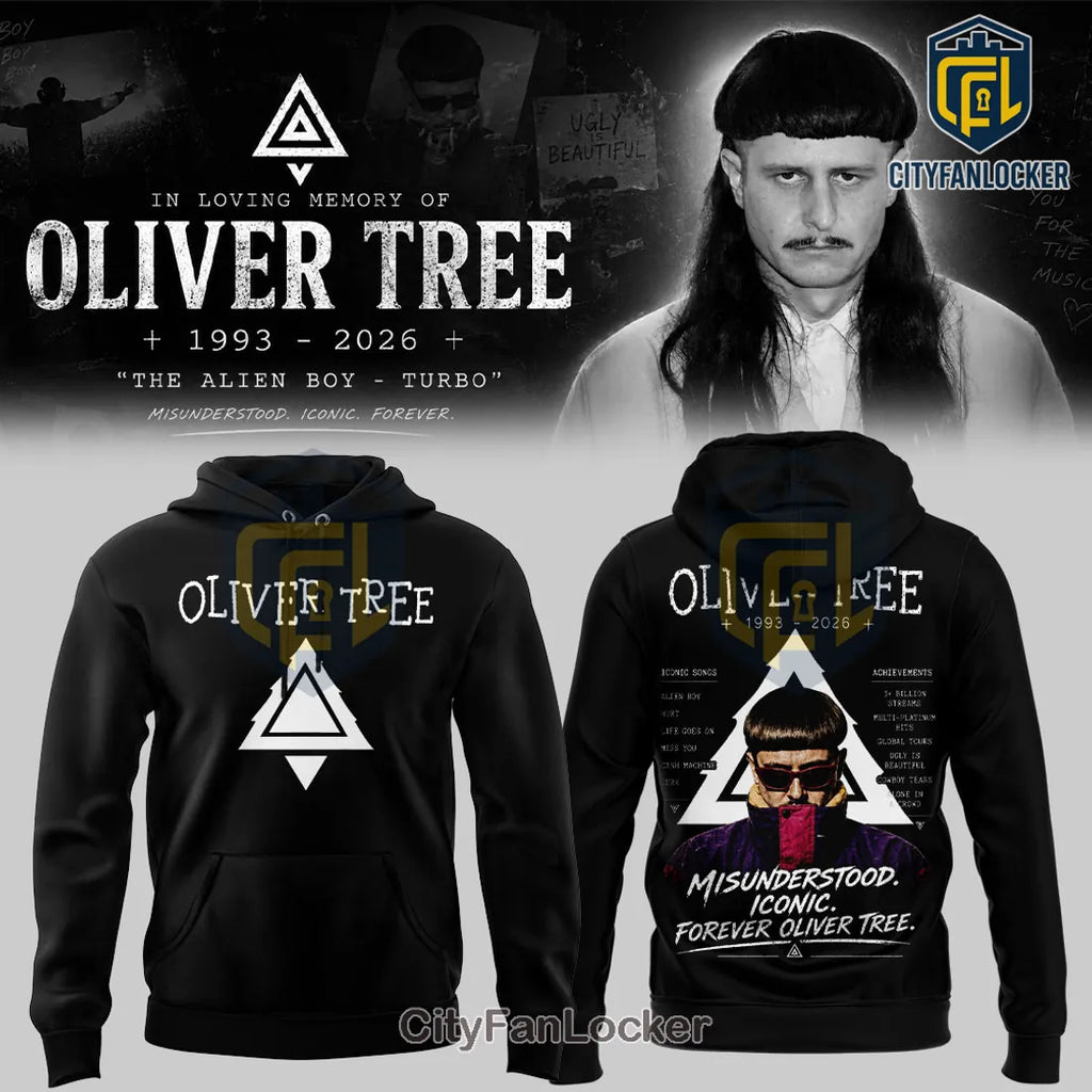 Oliver Tree In Loving Memory 2026 Memorial Black Pullover Hoodie