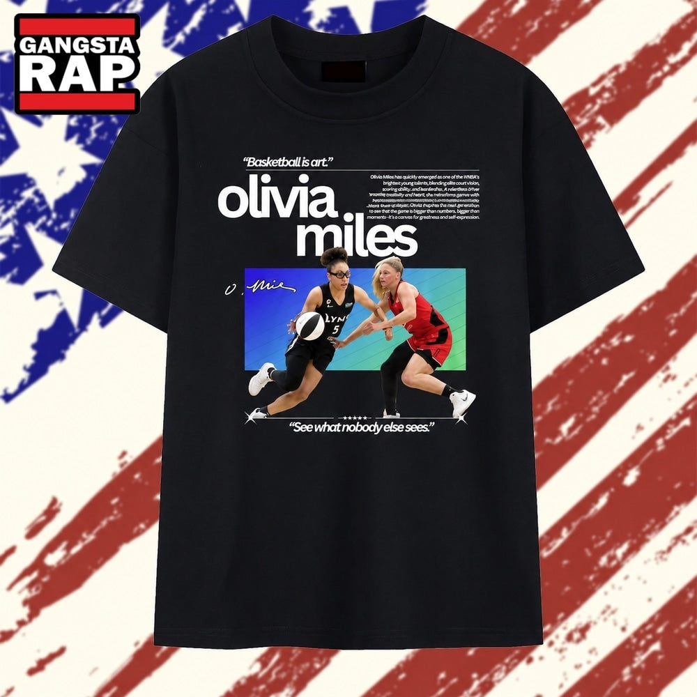 Olivia Miles Basketball Is Art Minnesota Lynx WNBA Graphic T Shirt , Vintage Trending Shirt