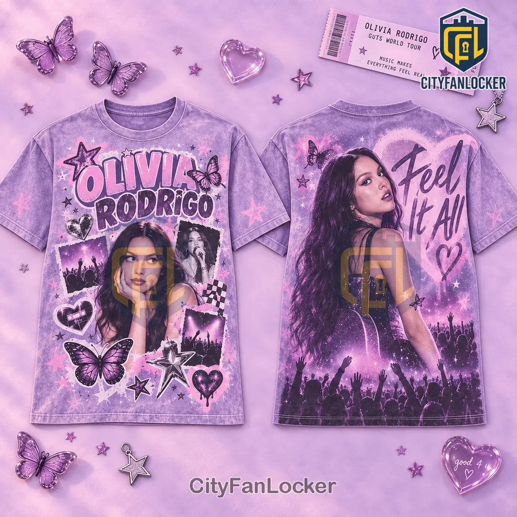Olivia Rodrigo Feel It All Purple T-Shirt