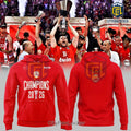 Olympiacos Piraeus BC 2026 EuroLeague Champions Red Hoodie