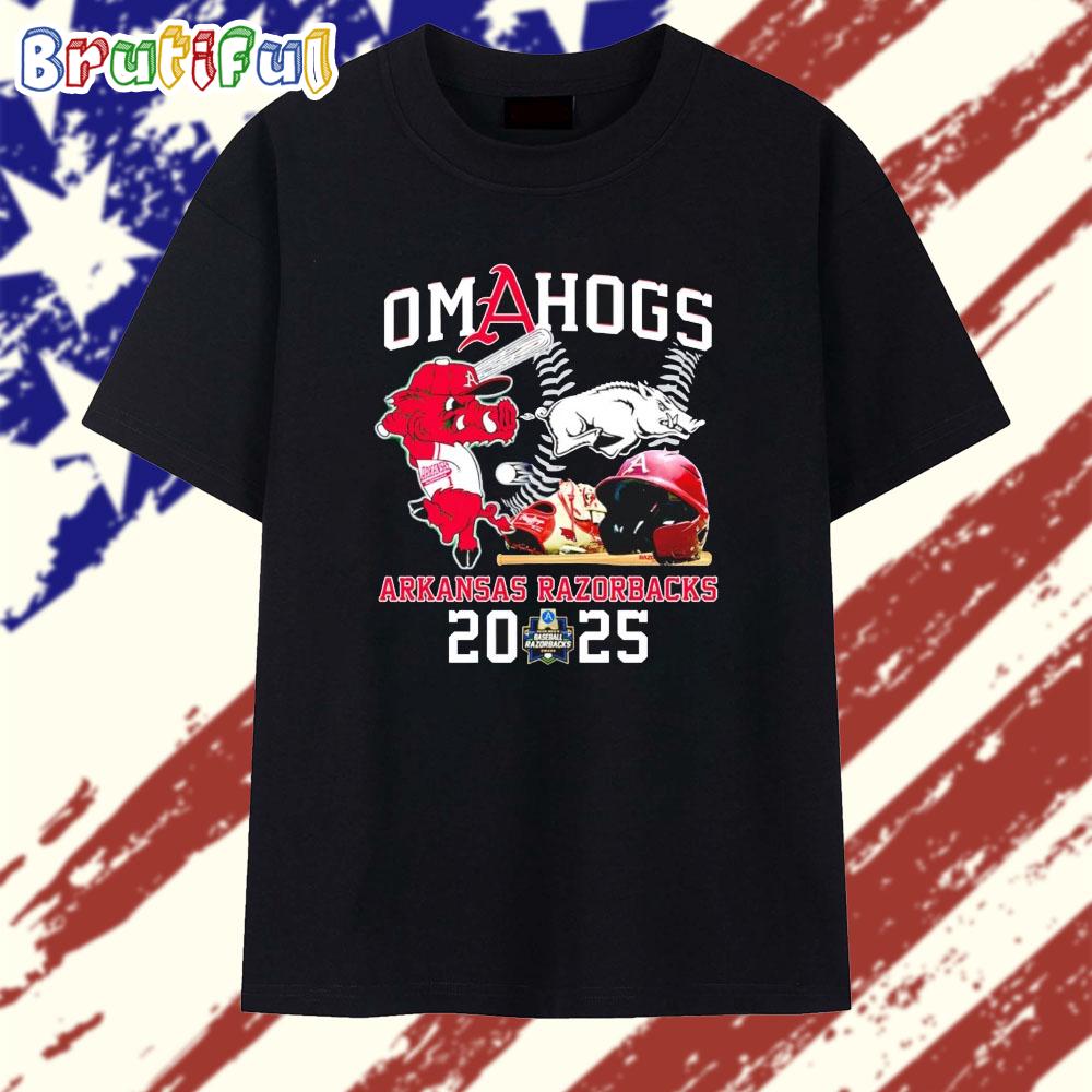 OmaHogs Arkansas Razorbacks Baseball 2025 Mascot T Shirt
