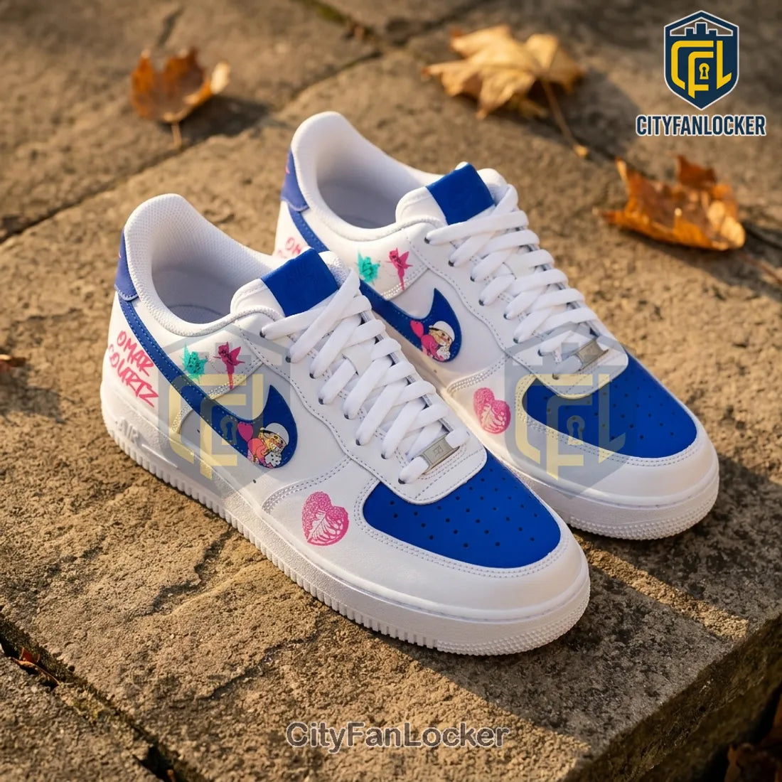 Omar Courtz Tour Edition White Nike Air Force 1 Sneakers