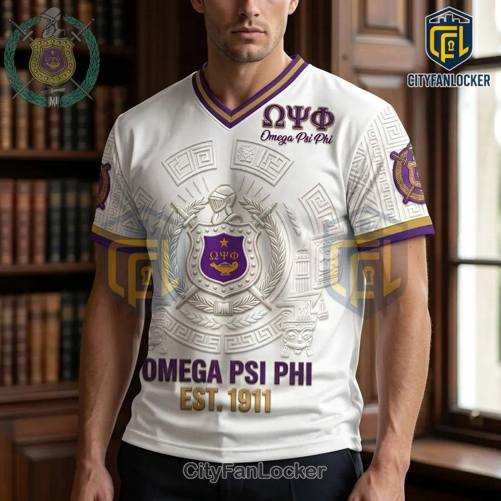 Omega Psi Phi Est 1911 Purple and Gold Shirt