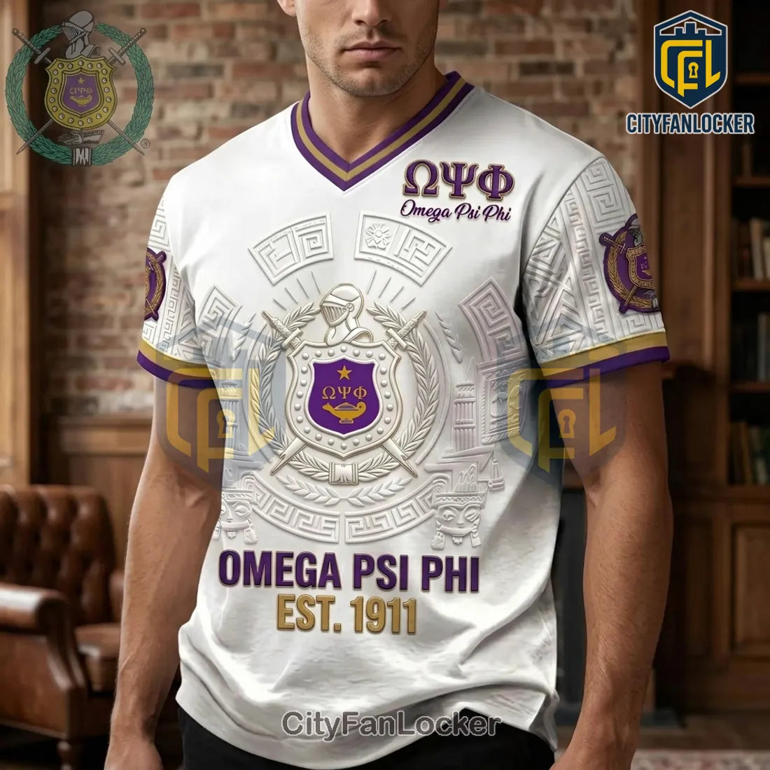 Omega Psi Phi Est 1911 Purple and Gold Shirt