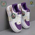 Omega Psi Phi Fraternity Custom Purple & Gold Air Force 1 Sneakers