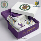 Omega Psi Phi Fraternity Custom Purple & Gold Air Force 1 Sneakers