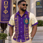 Omega Psi Phi Mascot Pattern Hawaiian Shirt