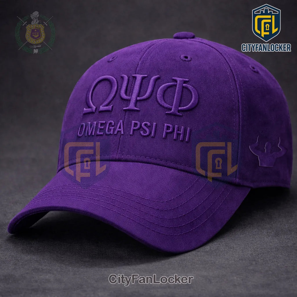 Omega Psi Phi Purple Greek Letter Fraternity Baseball Cap