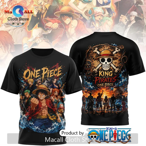 One Piece Luffy Monkey D King of Pirates Anime Series T-Shirt