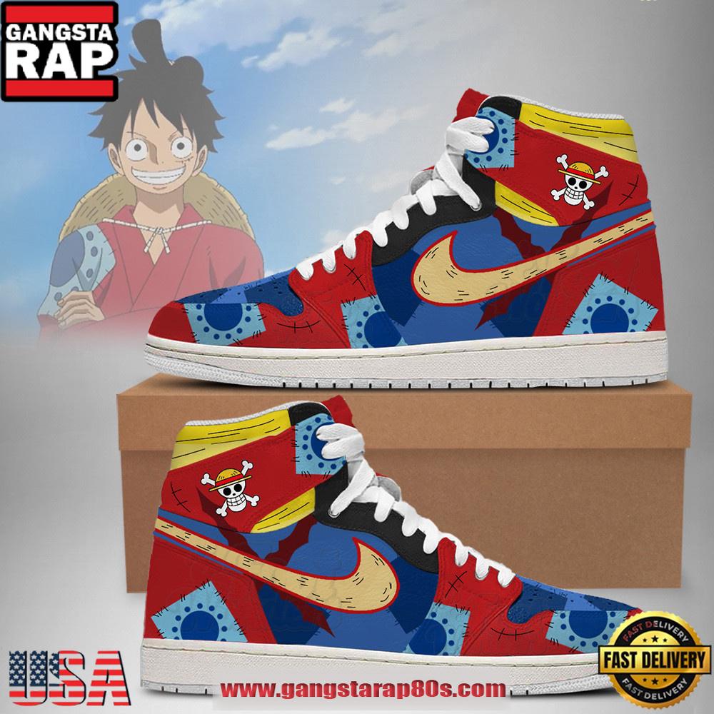 One Piece Luffy Wano Limited Edition Nike Air Jordan 1 Sneakers Shoes