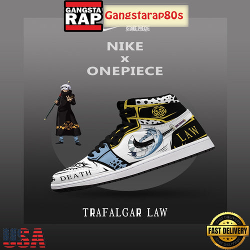 One Piece Trafalgar D. Water Law V.4 Nike Air Jordan 1 High-Top Shoes