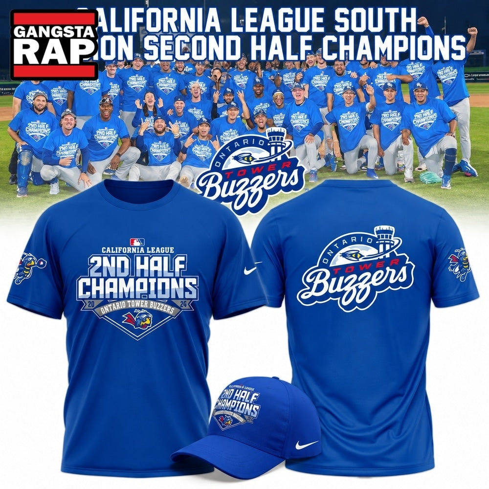 Ontario Tower Buzzers California League South Division Second Half Champions T Shirt