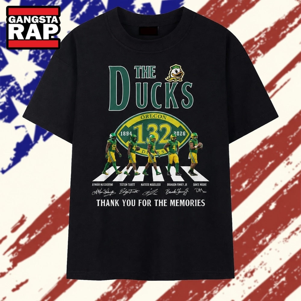 Oregon Ducks 132nd Anniversary 1894 2026 Abbey Road Signatures T Shirt