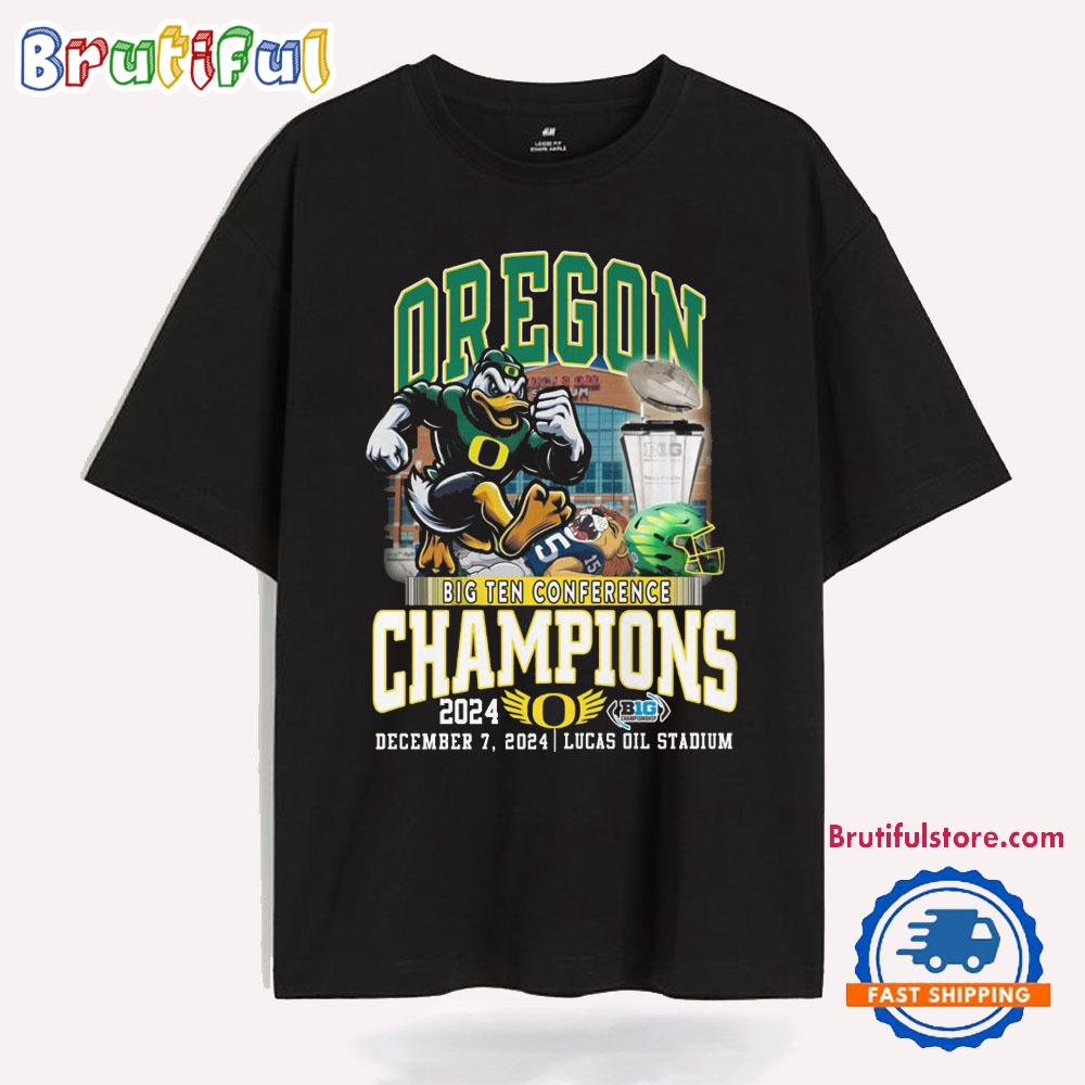 Oregon Ducks 2024 Big Ten Conference Champions 2024 T Shirt