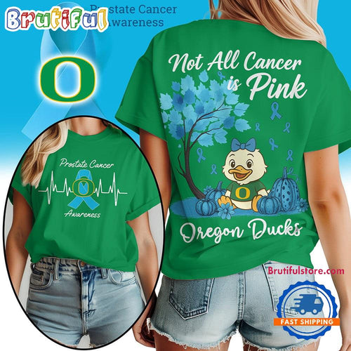 Oregon Ducks 2025 NCAA Prostate Cancer Awareness Unisex 3D Shirt