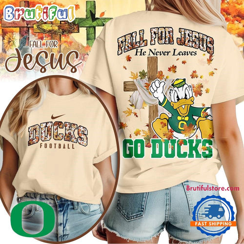 Oregon Ducks 2025 NCAA Season Fall For Jesus Unisex 3D Shirt