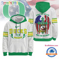 Oregon Ducks 2025 NCAA Stand For The Flag Kneel For the Cross Hoodie