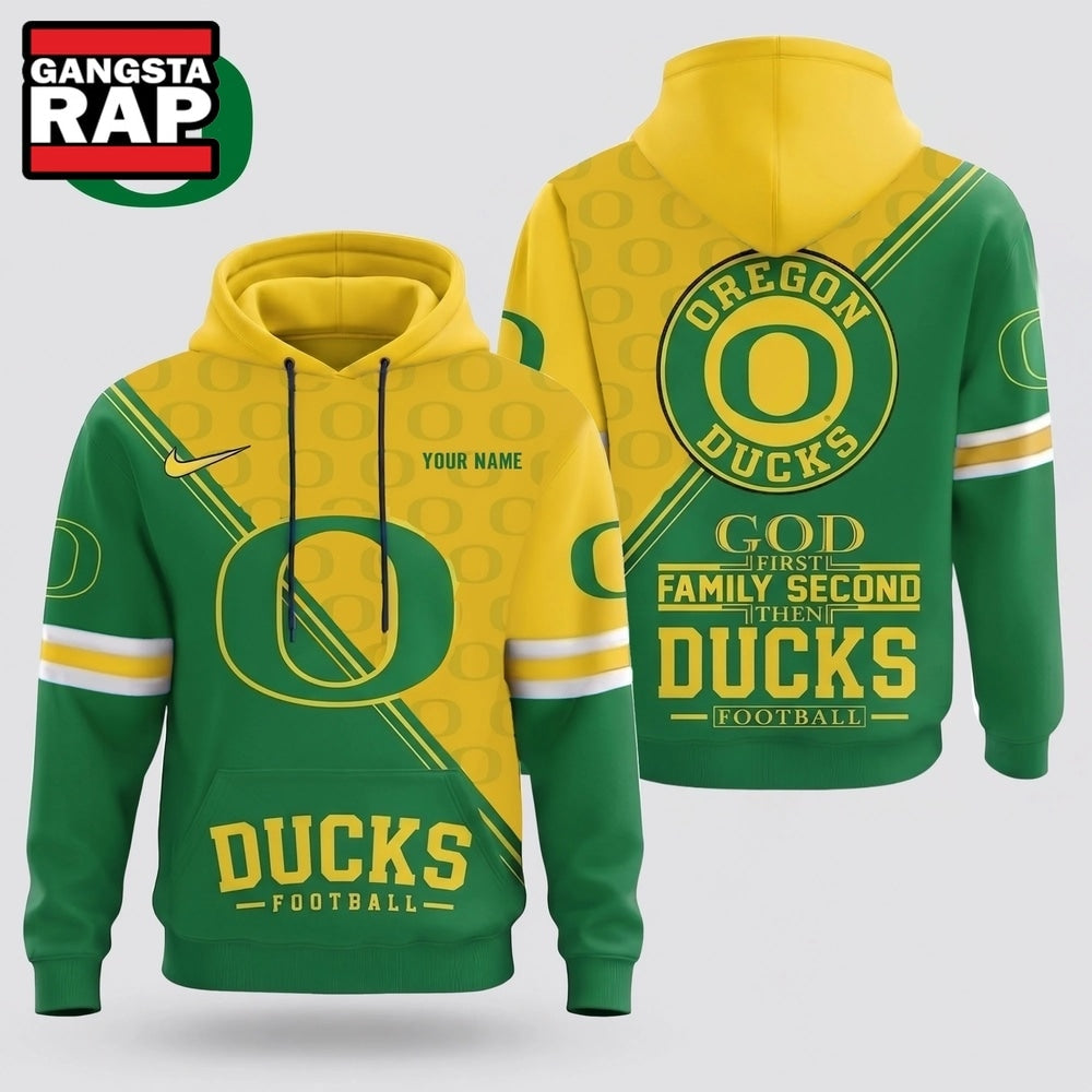 Oregon Ducks 2026 NCAA Personalized Faith Family Football Hoodie
