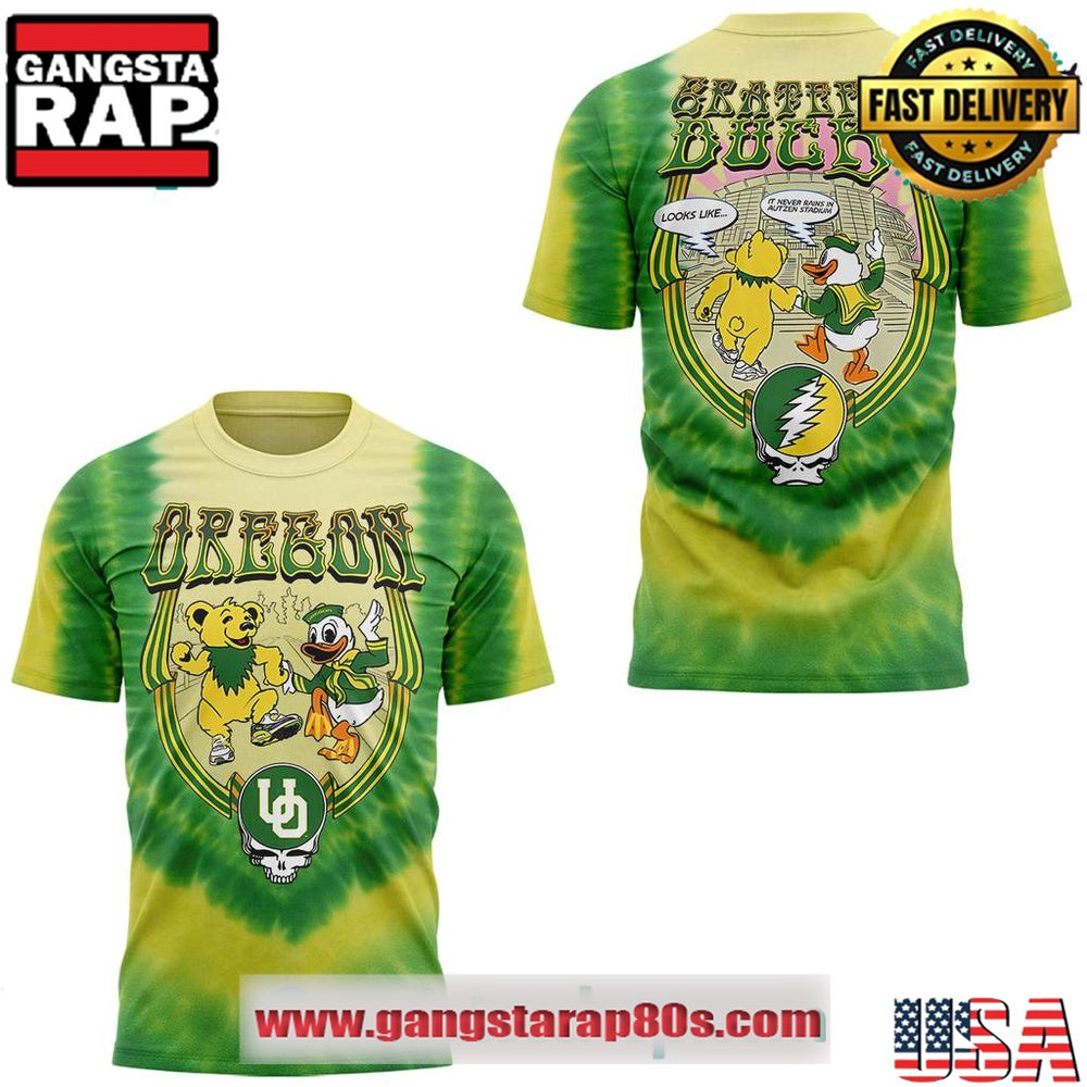 Oregon Ducks Limited Edition Edition Grateful Ducks 3D Shirt