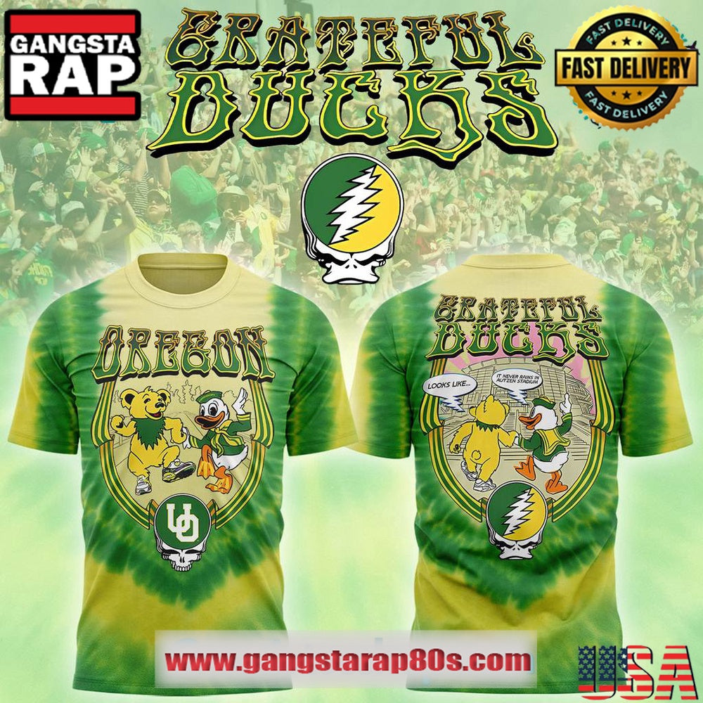 Oregon Ducks Limited Edition Edition Grateful Ducks 3D Shirt