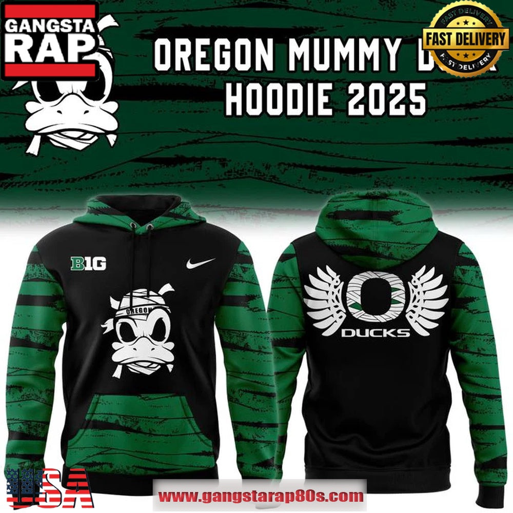 Oregon Ducks Mummy Mode White Combo 2025 Limited Edition Hoodie Shirt