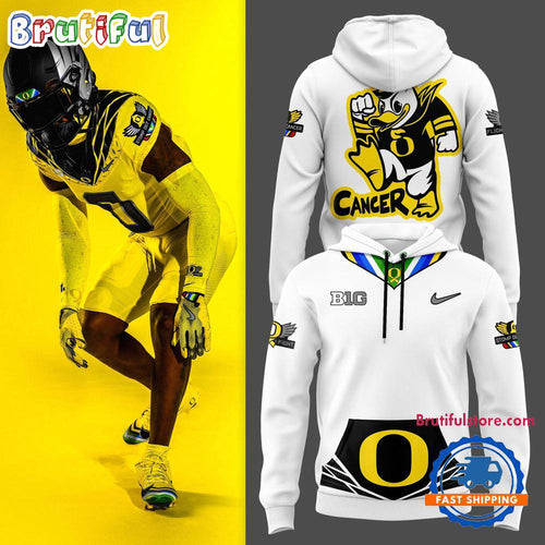 Oregon Ducks NCAA 2024 Big12 Stomp Out Cancer 3D Shirt