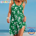 Oregon Ducks Rose Pattern Women’s Summer Beach Sling Dress