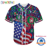 Oregon Ducks USA Flag Independence Day Baseball Jersey, Sport Team 4th of July Jersey