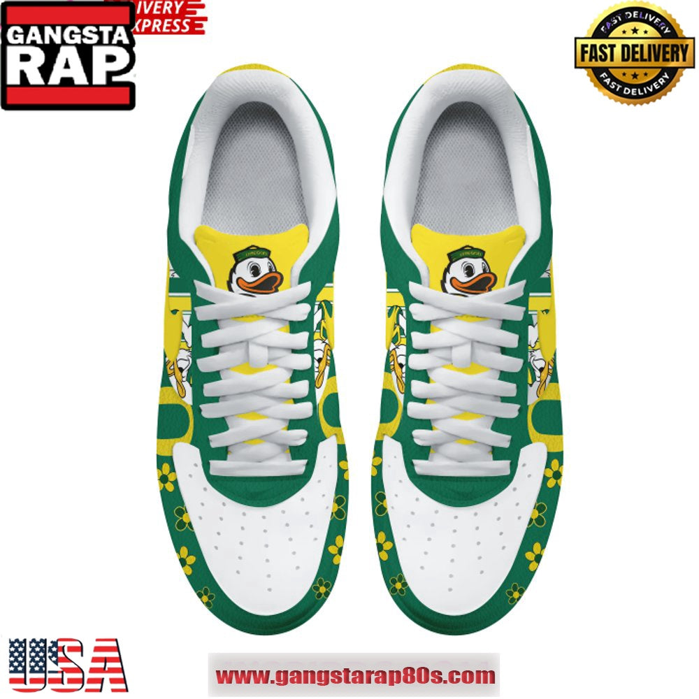 Oregon Ducks x Donald Duck Limited Edition Air Force 1 Sneakers Shoes