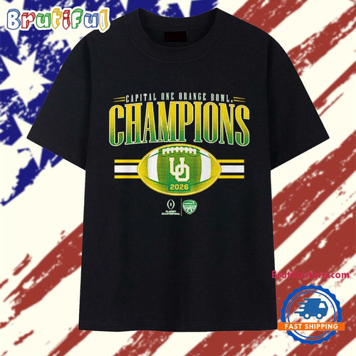 Oregon Football 2026 CFP Orange Bowl Champions T Shirt