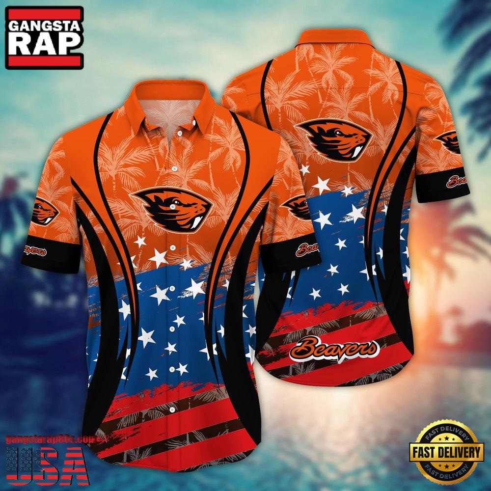 MLB Oregon State Beavers Team Logo Hot Summer Aloha Hawaiian Shirt