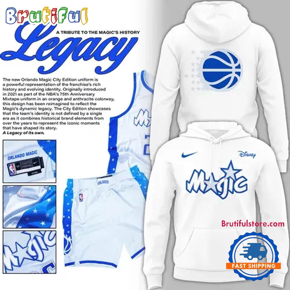 Orlando Magic 2025 26 City Edtion White Hoodie Shirt