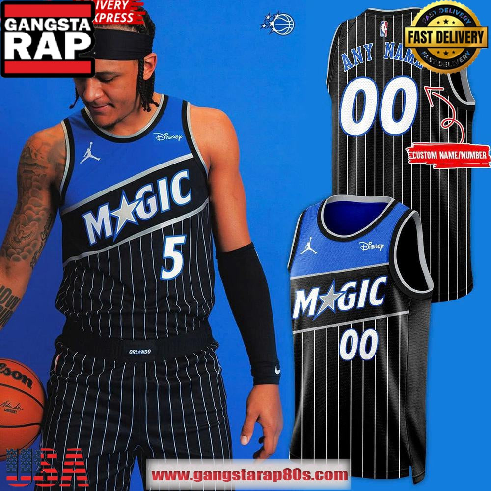 Orlando Magic New Generation Of Magic 2025 Black Custom Basketball Jersey