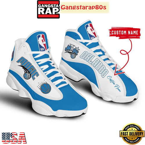 Orlando Magic Retro Design Custom Name 2024 Air Jordan 13 Shoes Running Sneakers