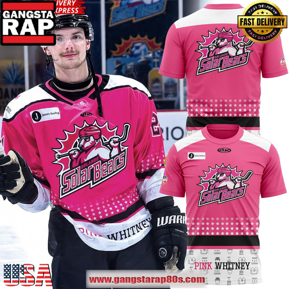 Orlando Solar Bears Pink Whitney 2025 T-Shirt