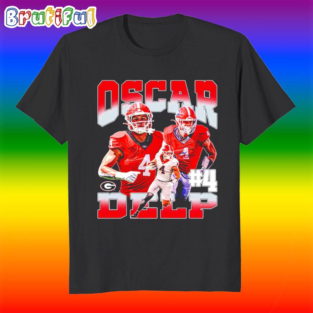 Oscar Delp Georgia Bulldogs Player Collage T Shirt