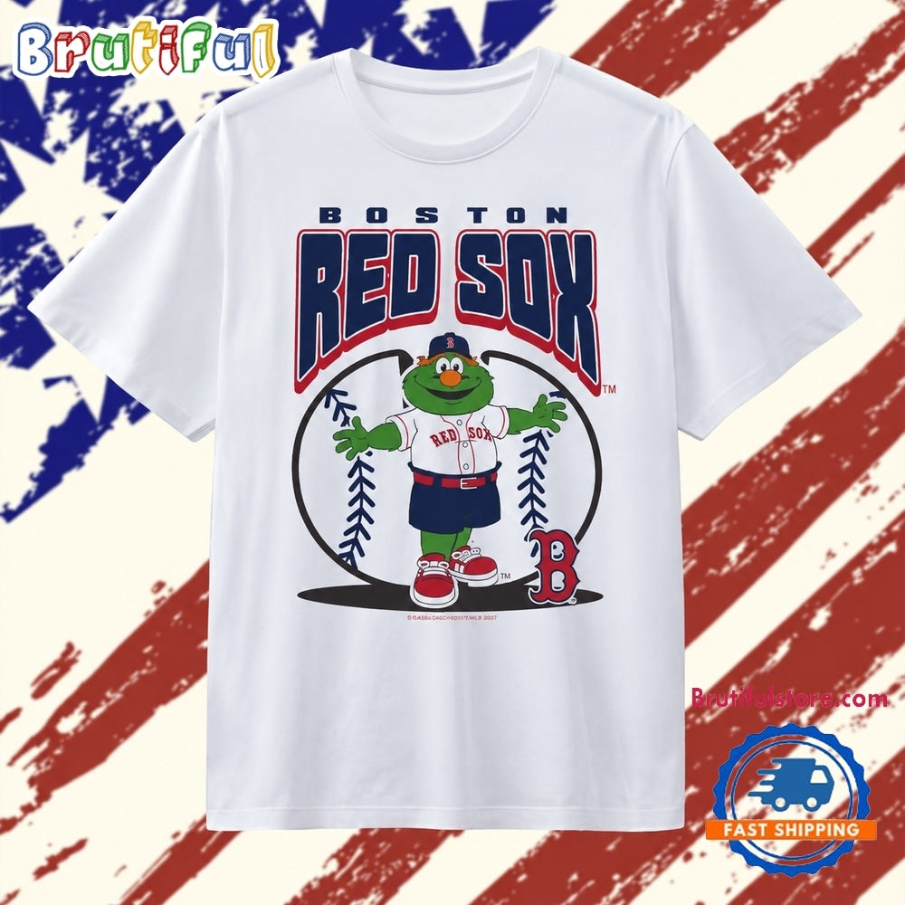 Oscar the Grouch Boston Red Sox Mascot Baseball T Shirt