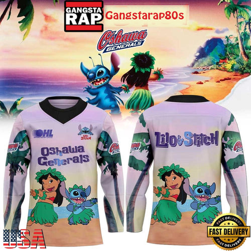 Oshawa Generals Lilo & Stitch 626 Special Edition Hockey Jersey