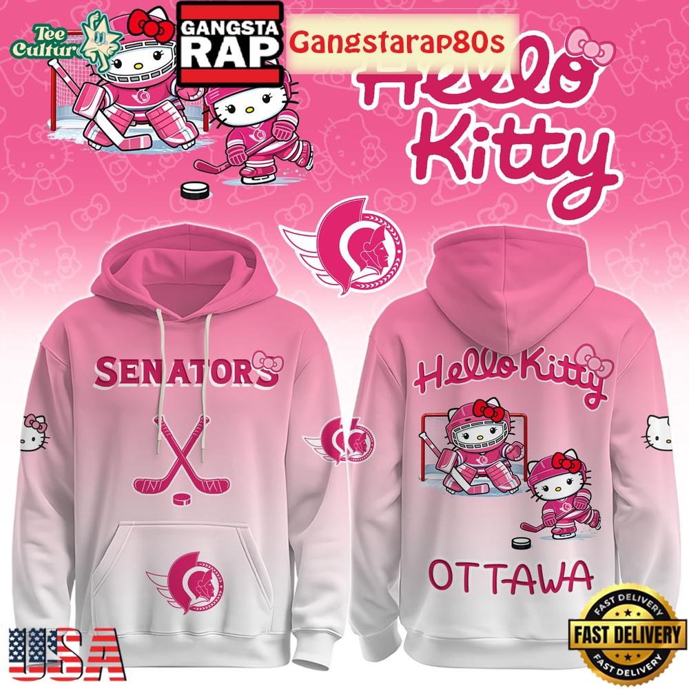 OTT Senators Special Hello Kitty New Design Unisex Hoodie Shirt