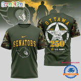 Ottawa Senators NHL 250 Years US Army Limited 3D Shirt